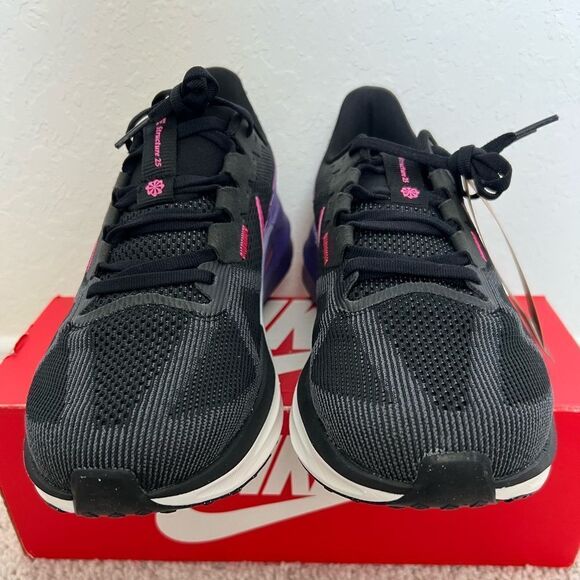 Nike Structure 25 Black Anthracite Field Purple Laser Fuchsia - Picture 3 of 9